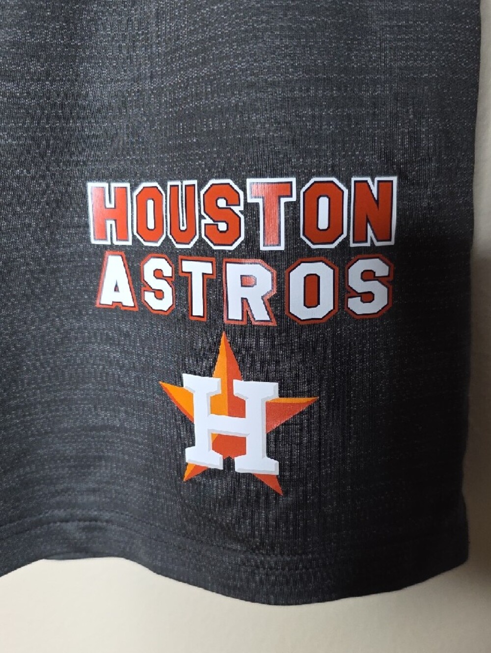 Houston Astros Mens Small Charcoal Heather Knit Pockets Lounge Shorts Baseball - Picture 5 of 9